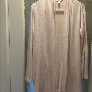 Light cream Open Front Cardigan
